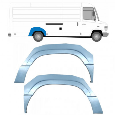 Takalokasuoja korjaussarja varten Mercedes Vario 1996- / Vasen+Oikea / Sarja 6779