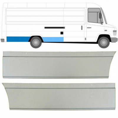Takalokasuoja korjaussarja varten Mercedes Vario 1996- / Oikea / Sarja 8545