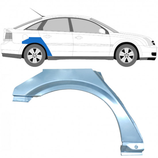 Takalokasuoja korjaussarja varten Opel Vectra 2002-2009 / Oikea 6893