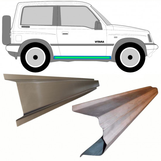 Sisäinen ja ulkoinen kynnyksen korjauspaneeli varten Suzuki Vitara 1988-1998 / Vasen = Oikea (symmetrinen) / Sarja 8593