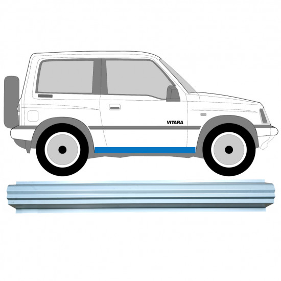 Kynnyspelti korjauspaneeli varten Suzuki Vitara 1988-1998 / Vasen = Oikea (symmetrinen) 8270