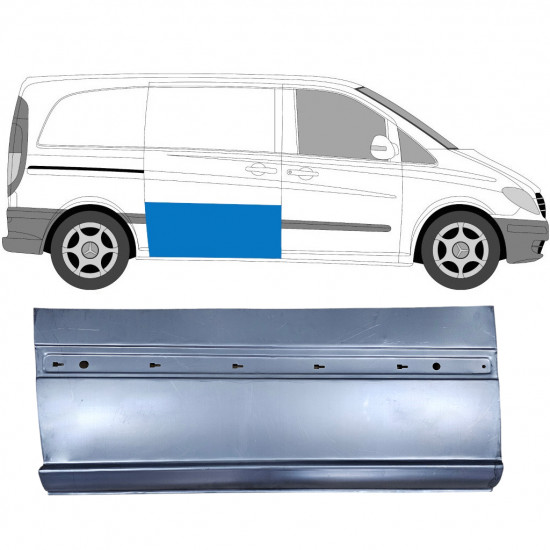 Liukuoven korjauspaneeli ulkoinen varten Mercedes Vito 2003-2014 / Oikea 6812