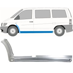 Täysi kynnys ja etulokasuojan korjauspaneeli varten Mercedes Vito I W638 1996-2003 / Vasen / Sarja 11503