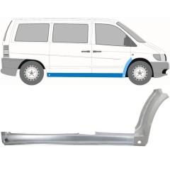 Täysi kynnys ja etulokasuojan korjauspaneeli varten Mercedes Vito I W638 1996-2003 / Oikea / Sarja 11502