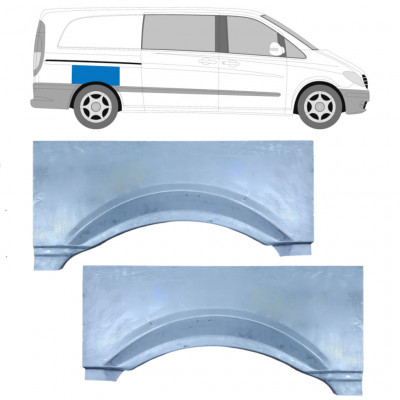 Takalokasuoja korjaussarja varten Mercedes Vito 2003-2010 / Vasen+Oikea / Sarja 9180