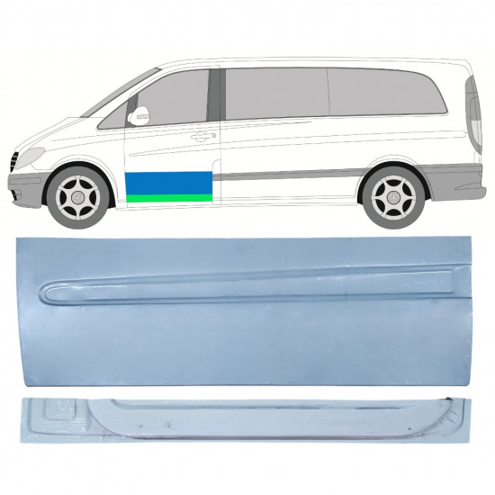 Sisäinen ja ulkoinen etuoven korjauspaneeli varten Mercedes Vito 2003-2014 / Vasen / Sarja 12646