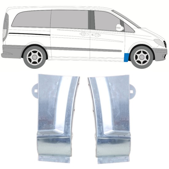 Etulokasuojan korjauspelti varten Mercedes Vito W639 2003-2014 / Vasen+Oikea / Sarja 16811