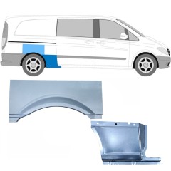 Takalokasuoja korjaussarja varten Mercedes Vito W639 2003-2014 / Oikea / Sarja 11864
