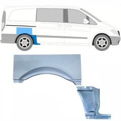 Takalokasuoja korjaussarja varten Mercedes Vito W639 2003-2014 / Oikea / Sarja 11866