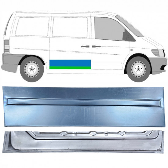 Sisäinen ja ulkoinen Liukuoven korjauspaneeli varten Mercedes Vito 1996-2003 / Oikea / Sarja 12048