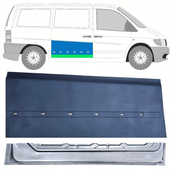 Sisäinen ja ulkoinen Liukuoven korjauspaneeli varten Mercedes Vito 1996-2003 / Oikea / Sarja 12049