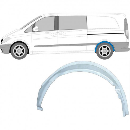 Takalokasuojan sisäkorjauspaneeli varten Mercedes Vito 2003-2010 / Vasen 6805