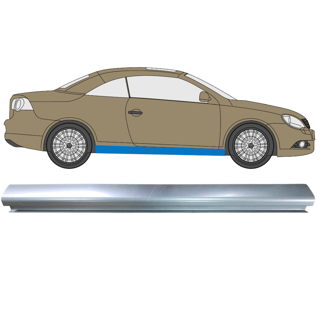 Kynnyspelti Korjauspaneeli Varten Volkswagen Eos 2006-2015 7342