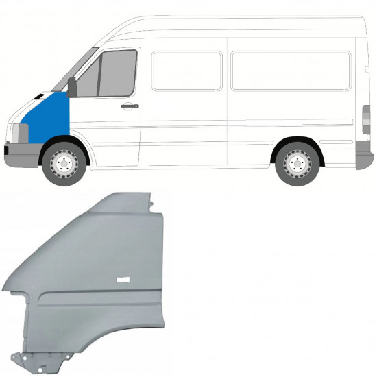 Etulokasuoja varten Volkswagen LT 1996-2005 / Vasen 8959