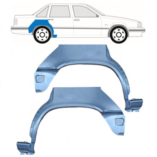 Takalokasuoja korjaussarja varten Volvo 850 1991-1997 / Vasen+Oikea / Sarja 10429