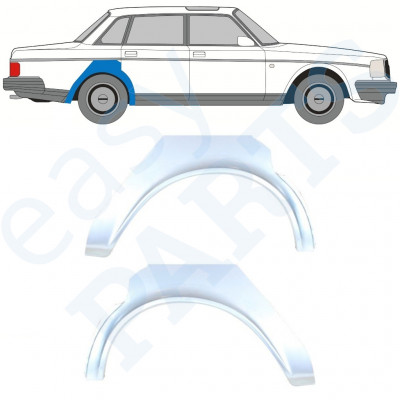 Takalokasuoja korjaussarja varten Volvo 240 1979-1993 / Vasen+Oikea / Sarja 9898