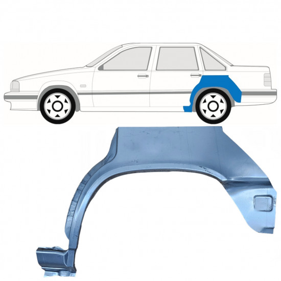 Takalokasuoja korjaussarja varten Volvo 850 1991-1997 / Vasen 8296