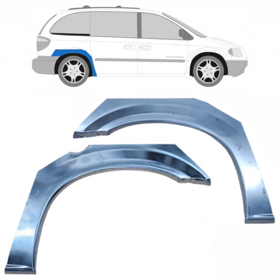 Takalokasuoja korjaussarja varten Chrysler Voyager 2000-2008 / Vasen+Oikea / Sarja 9203