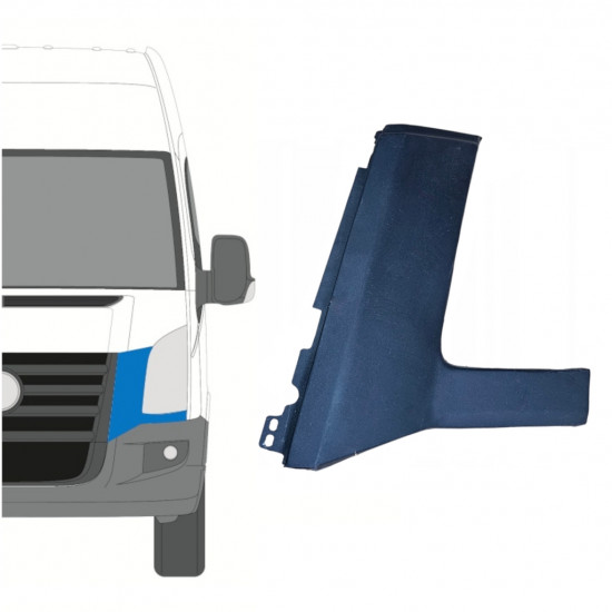 Lista ajovalon alla varten Volkswagen Crafter 2005-2011 / Vasen 9051