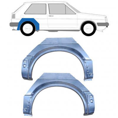 Takalokasuoja korjaussarja varten VW Golf 2 1982- / Vasen+Oikea / Sarja 9626