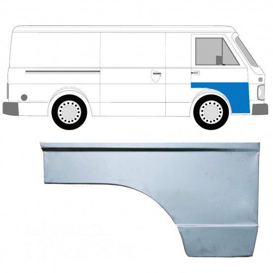 Etuoven korjausosa varten Volkswagen LT 1975-1996 / Oikea 7946