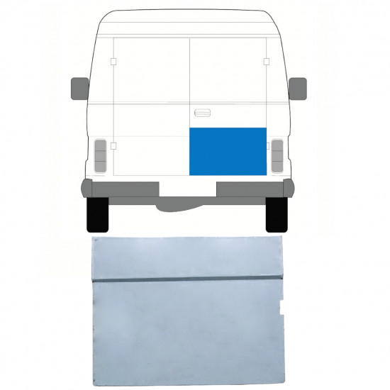 Korjauspellit takaoven varten Volkswagen LT 1975-1996 / Oikea 7956