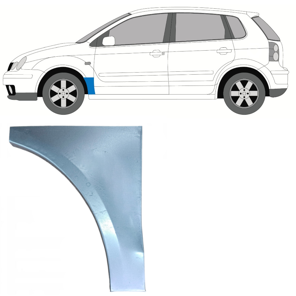 Etulokasuojan Korjauspelti Varten Vw Polo 2001-2009 / Vasen 9108