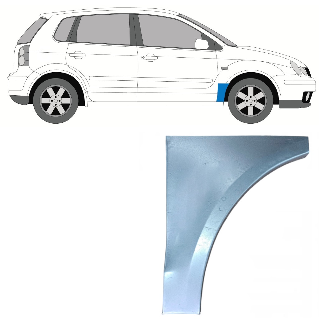 Etulokasuojan Korjauspelti Varten Vw Polo 2001-2009 / Oikea 9107