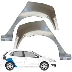 Takalokasuoja korjaussarja varten Volkswagen Polo 2009-2017 / Vasen+Oikea / Sarja 9662