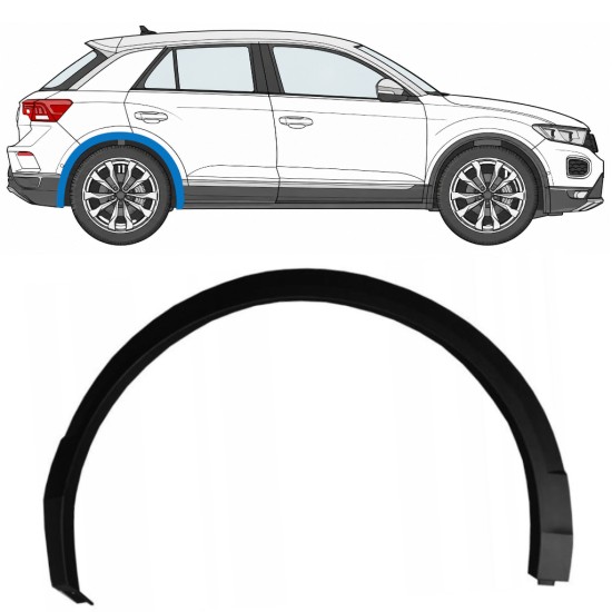 Takalokasuojan sivulista varten Volkswagen T-Roc 2017- / Oikea 17029