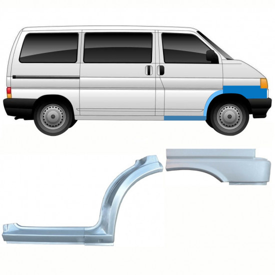 Kynnyksen, etulokasuojan ja etulokasuojan korjauspaneeli varten VW Transporter T4 1990- / Oikea / Sarja 10039