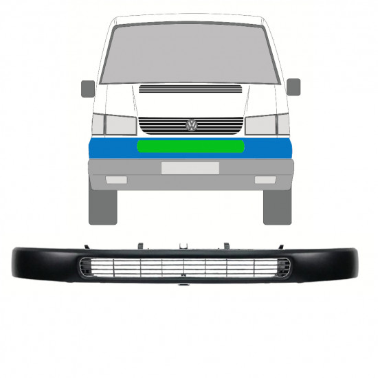 Etuosa säleikkö varten Volkswagen T4 Caravelle 1998-2003 /  9786
