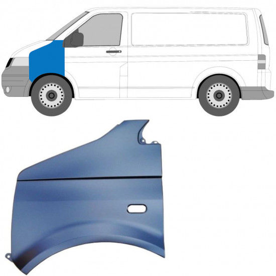 Etulokasuoja varten VW Transporter T5 2003-2015 / Vasen 8177