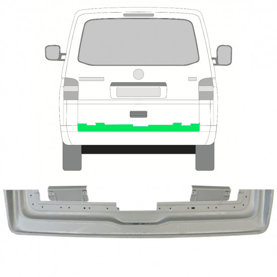 Sisäinen takaluukun korjauspaneeli varten VW Transporter T5 2003- 11531