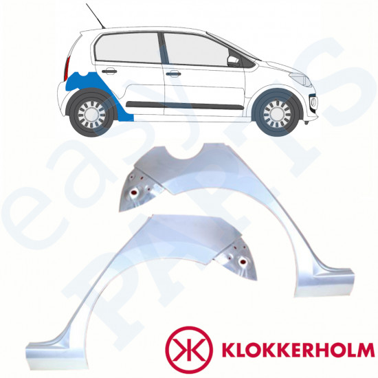 Takalokasuoja korjaussarja varten Volkswagen UP! 2011- / Vasen+Oikea / Sarja 10459