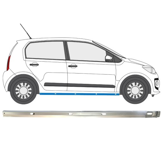 Kynnys sisäosa varten Volkswagen UP! 2011- / Oikea 14857