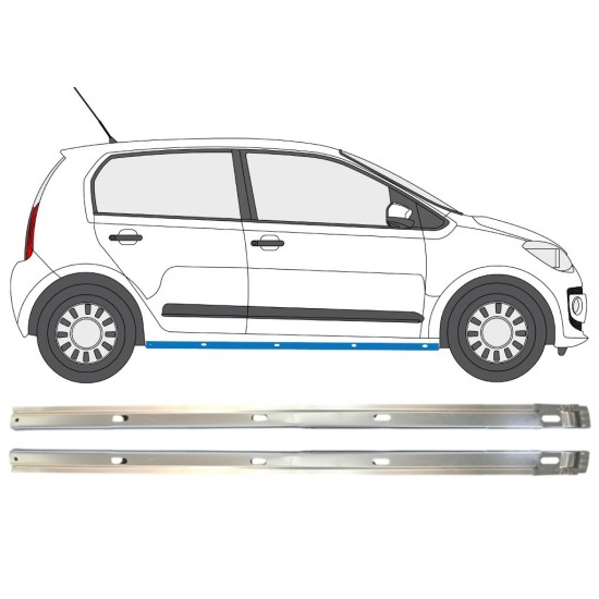 Kynnys sisäosa varten Volkswagen UP! 2011- / Vasen+Oikea / Sarja 14859