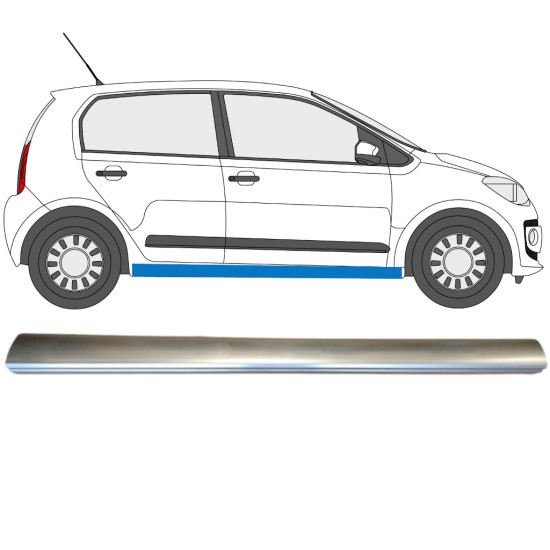 Kynnyspelti korjauspaneeli alempi osa varten Volkswagen UP! 2011- / Oikea 14818