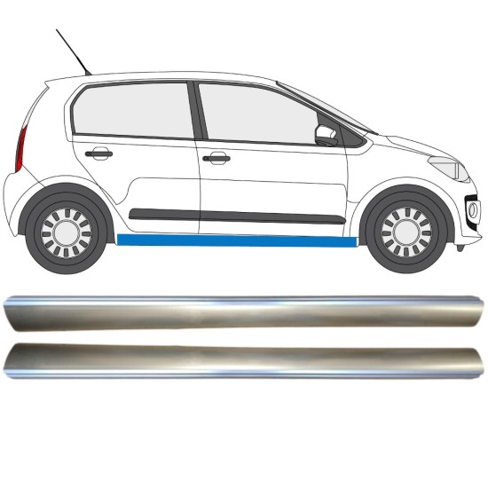 Kynnyspelti korjauspaneeli alempi osa varten Volkswagen UP! 2011- / Vasen+Oikea / Sarja 14820