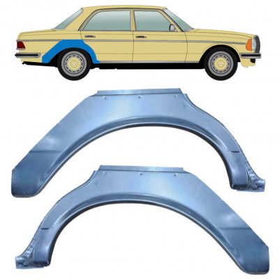 Takalokasuoja korjaussarja varten Mercedes W123 1975-1985 / Vasen+Oikea / Sarja 9645