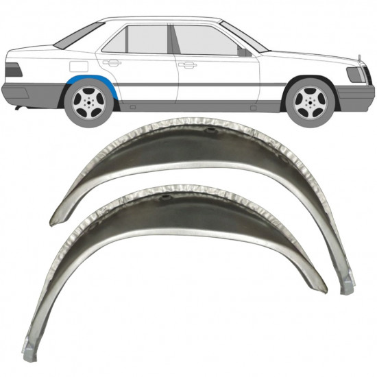 Takalokasuoja sisäkehä varten Mercedes W124 1984- / Vasen+Oikea / Sarja 9652