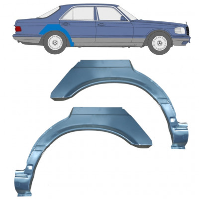 Takalokasuoja korjaussarja varten Mercedes S-class 1979-1991 / Vasen+Oikea / Sarja 9644