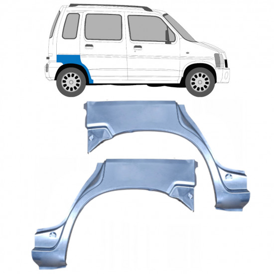 Takalokasuoja korjaussarja varten Suzuki Wagon R+ 1993-2000 / Vasen+Oikea / Sarja 9594