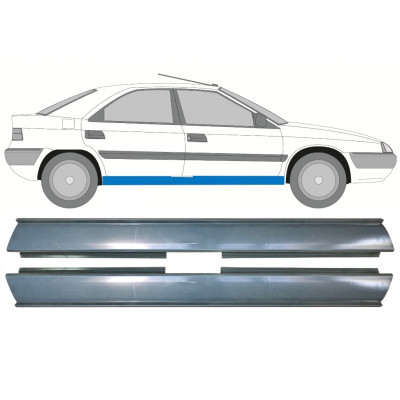 Kynnyspelti korjauspaneeli varten Citroen Xantia 1993-2001 / Vasen+Oikea / Sarja 10576