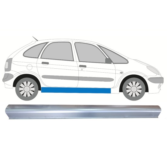 Kynnyspelti korjauspaneeli alempi osa varten Citroen Xsara Picasso 1999-2012 / Oikea 16888