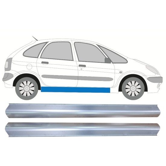 Kynnyspelti korjauspaneeli alempi osa varten Citroen Xsara Picasso 1999-2012 / Vasen+Oikea / Sarja 16890