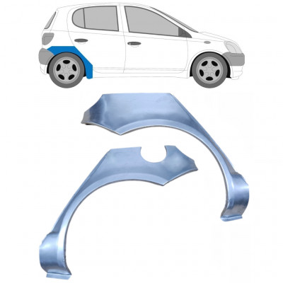 Takalokasuoja korjaussarja varten Toyota Yaris 1999-2006 / Vasen+Oikea / Sarja 9215