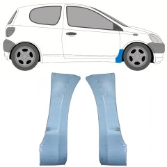 Etulokasuojan korjauspelti varten Toyota Yaris 1999-2005 / Vasen+Oikea / Sarja 9736