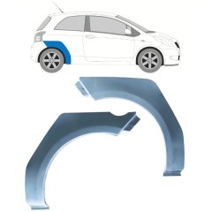Takalokasuoja korjaussarja varten Toyota Yaris 2006-2011 / Vasen+Oikea / Sarja 11446