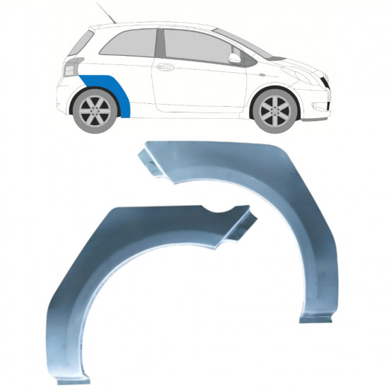 Takalokasuoja korjaussarja varten Toyota Yaris 2006-2011 / Sarja 11446